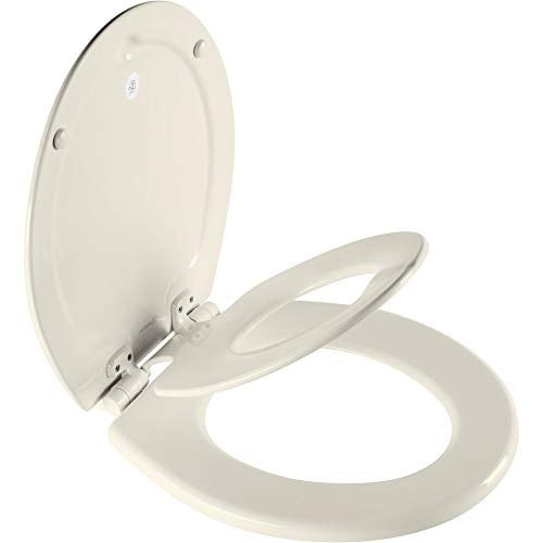 Mayfair 888slow 346 Nextstep2 Toilet Seat With Built-in Potty Training Seat, Slow-close, Removable That Will Never Loosen, Round, Biscuit/linen