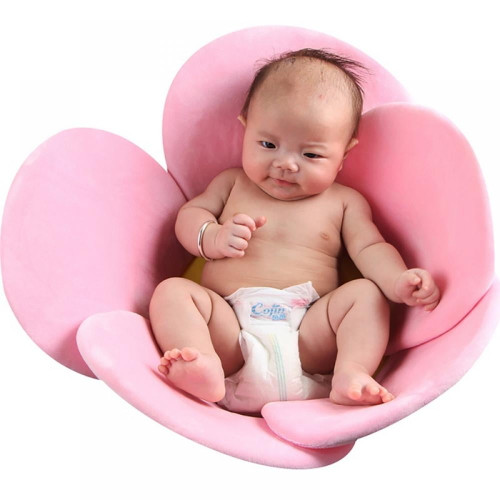 Alvage 0-3tbaby Bathtub Newborn Baby Boys Girls Foldable Soft Flower Petal Shape Bathtub Pad Support Cushion Mat