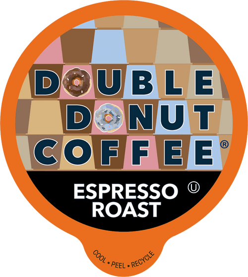 Double Donut Espresso Roast Coffee, In Recyclable Single Serve Cups For Keurig K-cup Brewers, 80 Ct.