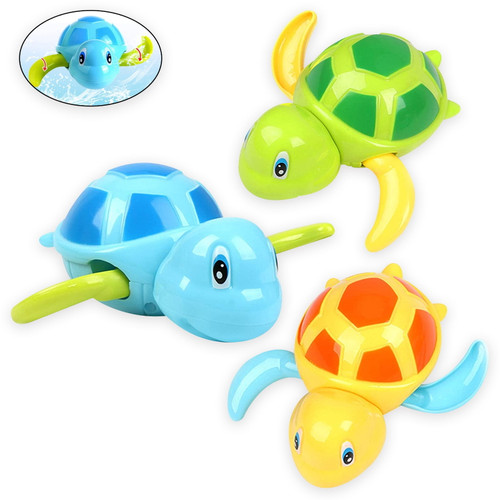Swimming Turtle Toy For Boys Girls, Funny Wind Up Bathing Pool Water Toy, 3 Pcs Floating Bathtub Cute Swimming Animal Toys For Kids Toddlers Age 1-5