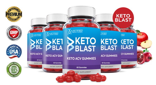 (5 Pack) Keto Blast Gummies 1000mg Acv With Pomegranate Juice Beet Root B12 300 Gummy