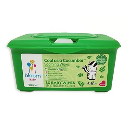 Bloom Baby Cool As A Cucumber Baby Wipes Tub (80-count)