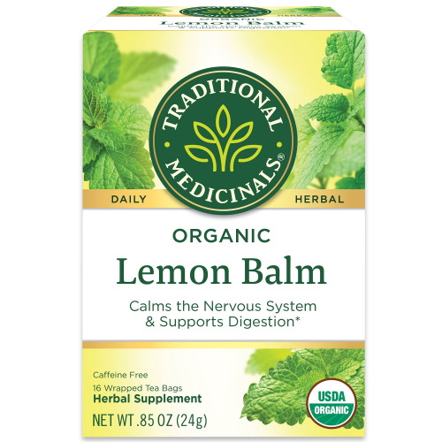 Traditional Medicinals Tea, Organic Lemon Balm, Tea Bags, 16 Count