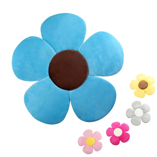 Weaner's 31.5" Flower Shape Bath Pad, Comfort Bathtub Mat For 0-6 Months, Blue