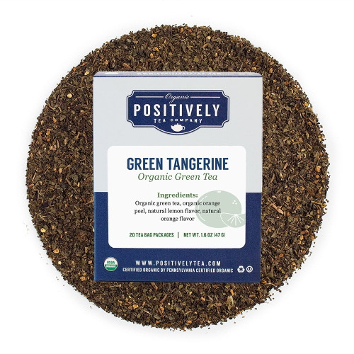 Positively Tea's Organic Green Tangerine, Green Tea Bags, 20 Ct Tea Bags