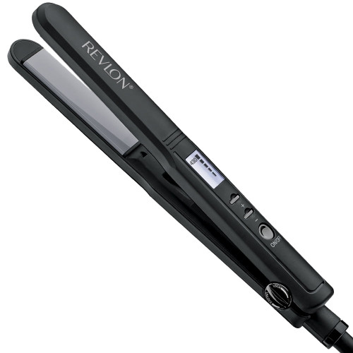 Revlon Perfect Heat 1" Ceramic Flat Iron Hair Straightener, Black