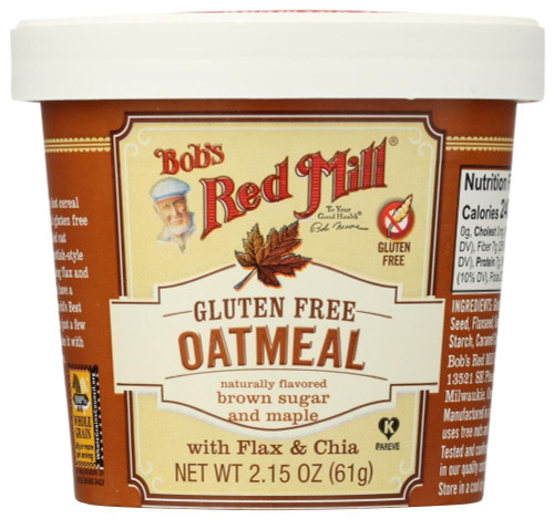 Bob's Red Mill Gluten Free Oatmeal Cup, Brown Sugar & Maple, 2.15 Oz (pack Of 12)