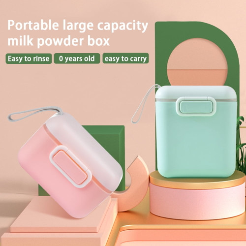 Mybeauty 400/800ml Travel Portable Baby Milk Powder Storage Box Leakproof Case Dispenser Pink L