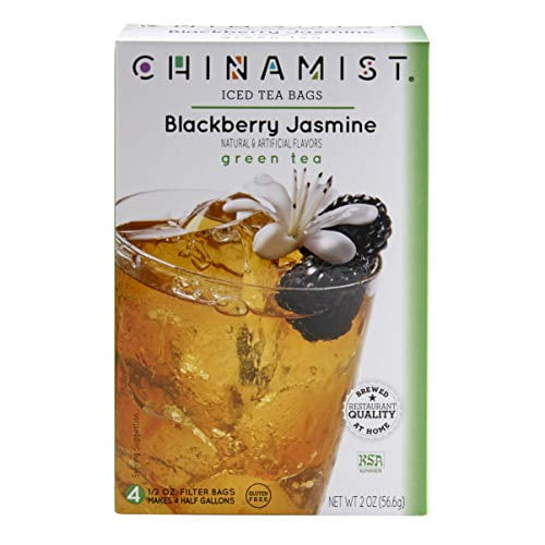 China Mist - Blackberry Jasmine Green Iced Tea Bags -each Tea Bag Yields 1/2 Gallon