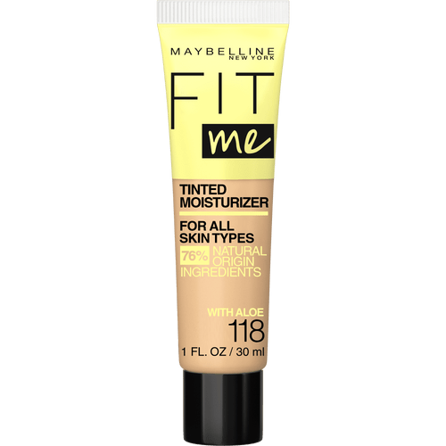 Maybelline Fit Me Tinted Moisturizer, Natural Coverage, Face Makeup, 118, 1 Fl Oz