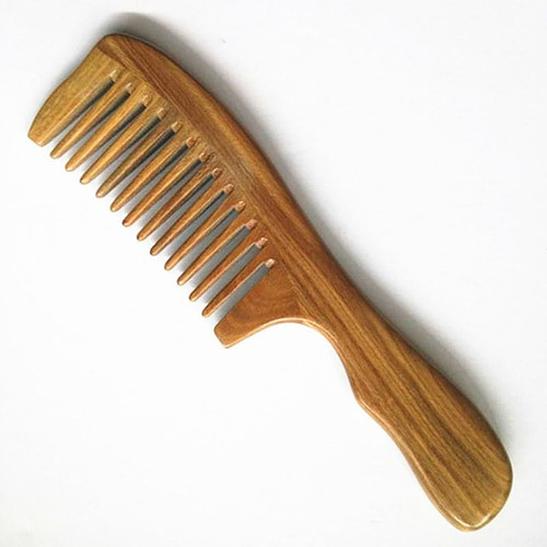 Yklio Handmade Wooden Sandalwood Wide Tooth Wood Comb Natural Head Massager Hair Combs Hair Care