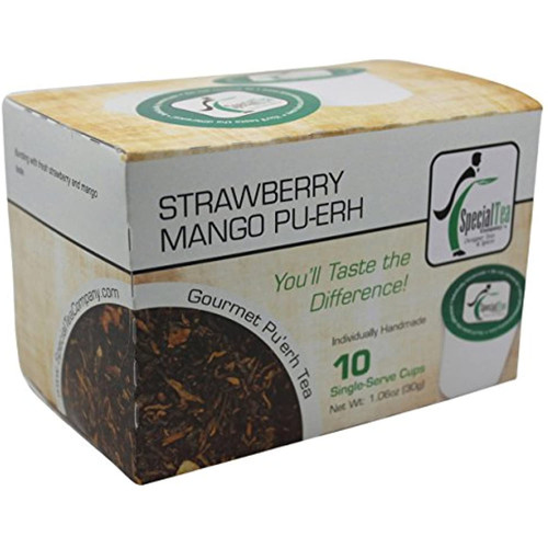 Special Tea Pu-erh Tea Single Serve Cup, Strawberry Mango, 1.06 Ounce