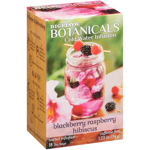 Bigelow Tea Botanicals Cold Water Infusion Caffeine Free Herbal Tea Blackberry Raspberry Hibiscus