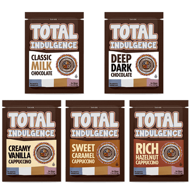 Total Indulgence Variety Pack Of Gourmet Hot Chocolate Mix And Instant Cappuccino Mix Packets