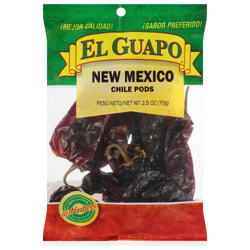 El Guapo Whole New Mexico Chili Pods (chile Nuevo Mexico Entero), 2.5 Oz
