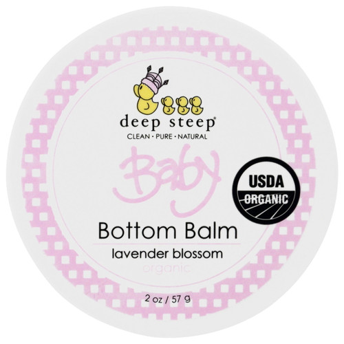 Deep Steep  Organic  Baby Bottom Balm  Lavender Blossom  2 Oz  57 G