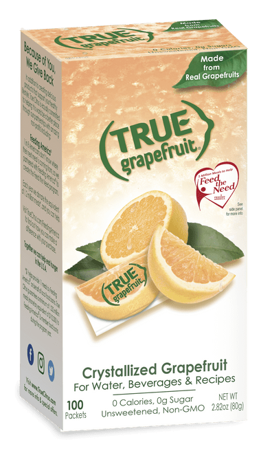 (100 Pack) True Grapefruit Sugar & Caffeine Free Powdered Drink Mix