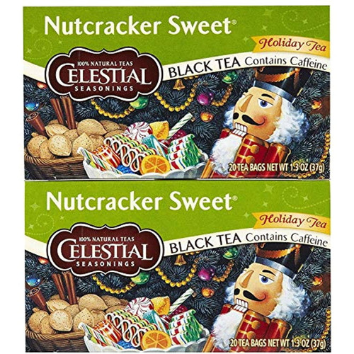Celestial Seasonings Nutcracker Sweet Black Holiday Tea Bags, 20 Ct, 2 Pk