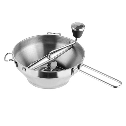 Nuolux Stainless Steel Jam Maker Manual Food Grinder Vegetable Baby Food Ricer Blender (silver Coffee)