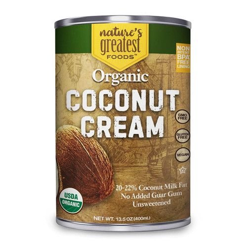 Nature's Greatest Foods, Unsweetened Organic Coconut Cream, 13.5 Oz, 12 Count