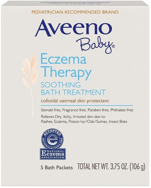 Aveeno Baby Fragrance Free Soothing Bath Treatment Packets 5 Ea