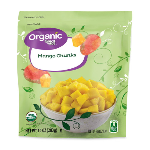 Great Value Organic Frozen Mango Chunks, 10 Oz