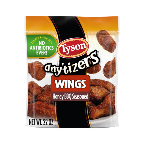 Tyson Any'tizers Honey Bbq Seasoned Chicken Wings, 1.37 Lb (frozen)