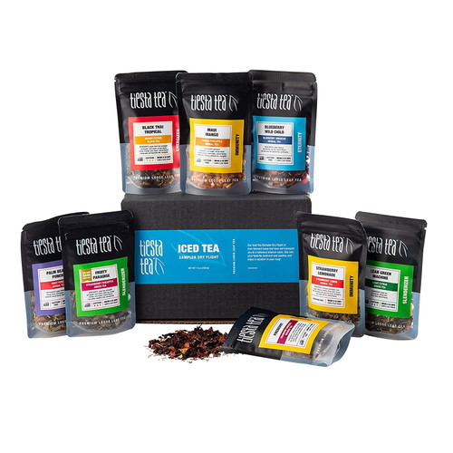 Tiesta Tea Iced Tea Loose Leaf Tea Sampler Set, 8 Sample Pouches