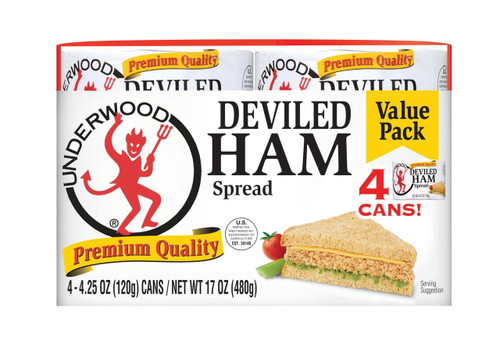 Underwood Deviled Ham Spread, 2.25 Oz, 4 Count Can