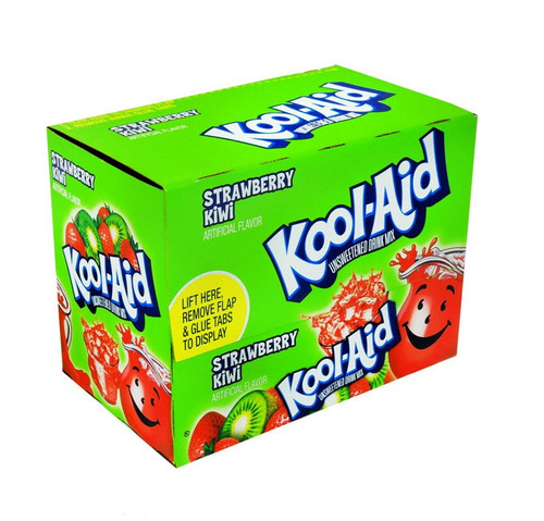 Kool-aid Strawberry Kiwi Unsweetened Soft Drink Mix, 0.17-ounce Countets, 48 Pcs