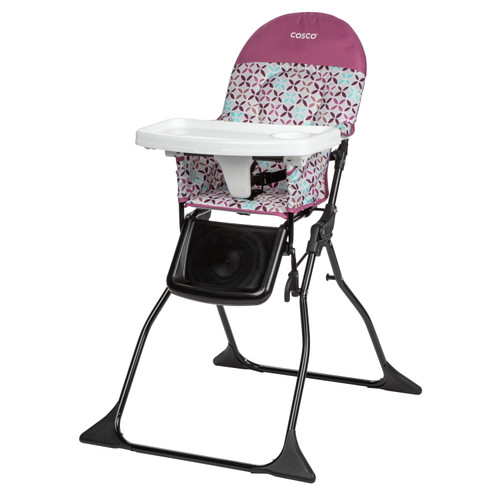 Cosco Simple Fold Full Size High Chair With Adjustable Tray, Free Spirit Purple