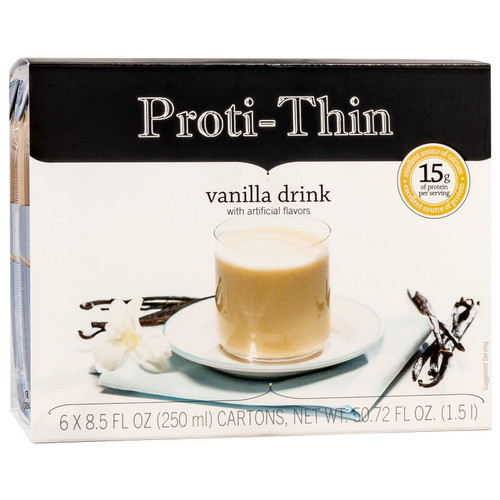 Proti-thin - Vanilla Protein Anytime Ready To Drink - High Protein - Low Calorie - Low Fat - Low Sugar - 6 Count