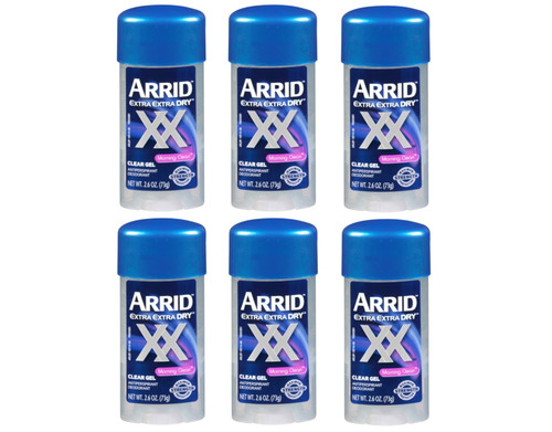 Arrid Extra Dry Anti-perspirant Deodorant Clear Gel, Morning Clean 2.60 Oz (pack Of 6)