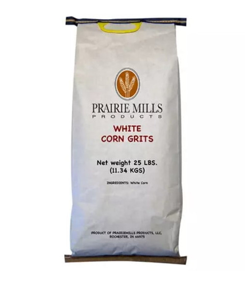 Prairie Mills White Corn Grits - 25 Lb. Bag