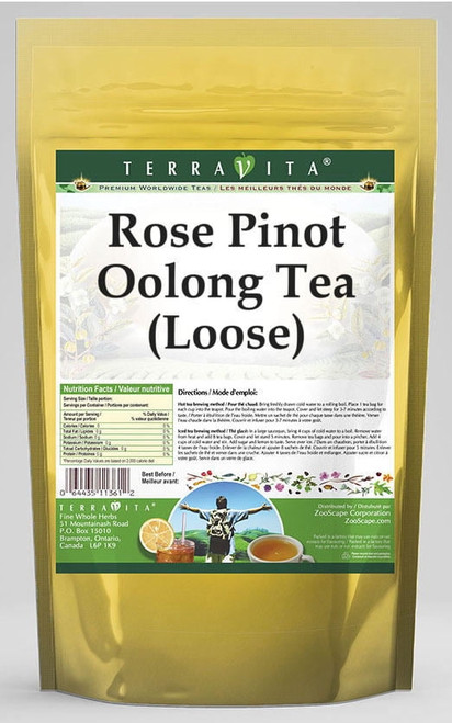 Terravita Rose Pinot Oolong Tea, (rose Pinot,loose Leaf Oolong Tea, 4 Oz, 1-pack, Zin: 543650)