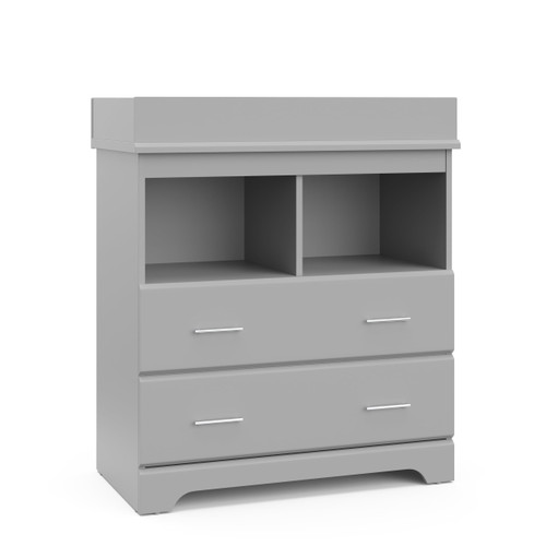 Storkcraft Brookside 2 Drawer Changing Table Dresser By Storkcraft, Pebble Gray