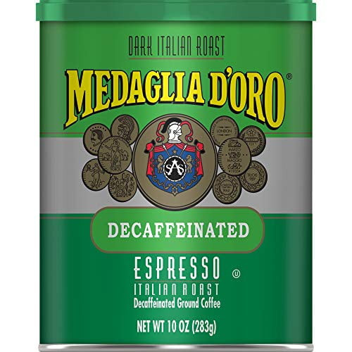 Medaglia D'oro Decaf Italian Roast Espresso Style Ground Coffee, 10 Ounces