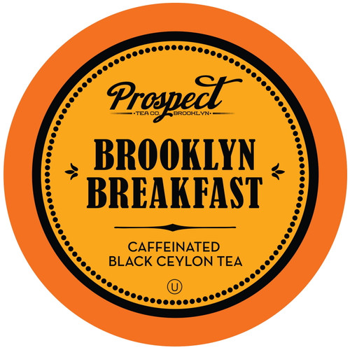 Prospect Tea Caffeinated  Black Ceylon Tea Pods,  Keurig 2.0 K-cup Brewer Compatible, Brooklyn Breakfast, 40 Count