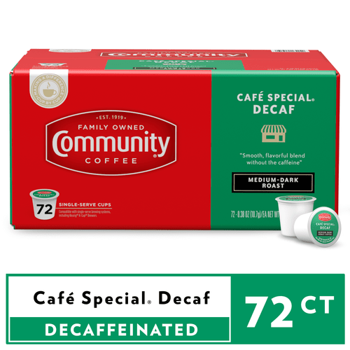 Community Coffee Cafe Special® Decaf Pods For Keurig K-cups 72 Count