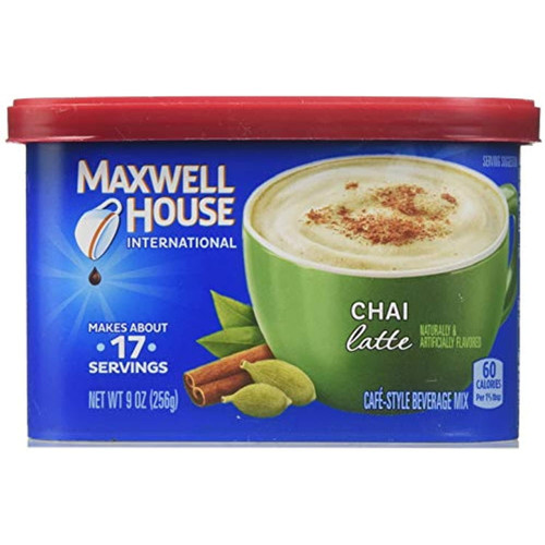 Maxwell House International Cafe Cafe-style Beverage Mix, Chai Latte, 9 Oz