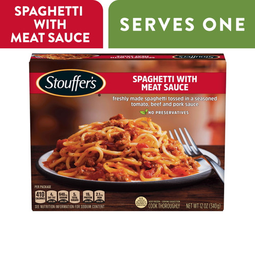 Stouffer's Meat Sauce Spaghetti Meal, 12 Oz (frozen)