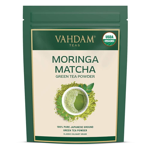 Vahdam, Moringa Matcha Green Tea Powder (50 Servings, 3.53oz)