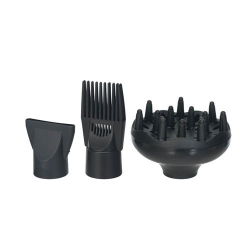 Mixfeer Travel Size Nozzle Attachment Hair Dryer Diffuser, Black, 3 Piece