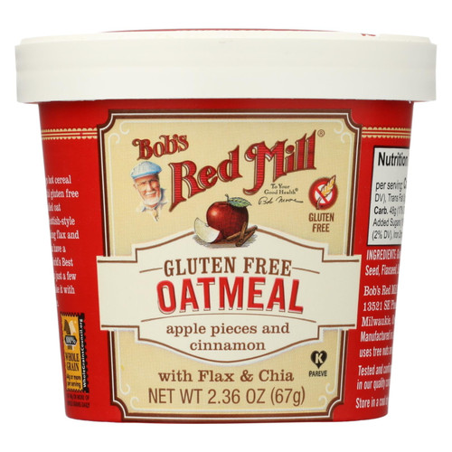 Bob's Red Mill - Gluten Free Oatmeal Cup Apple And Cinnamon - 2.36 Oz - Case Of 12