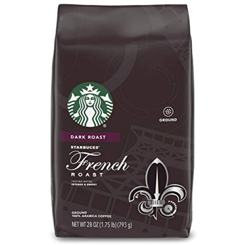 Starbucks Dark Roast Ground Coffee — French Roast — 100% Arabica — 1 Bag (28 Oz.)