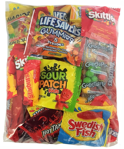 Assorted Candy (32 Oz) Of Gummy Bears, Skittles, Starburst, Swedish Fish, Twizzlers, Airheads, Sour Patch, For Snacks