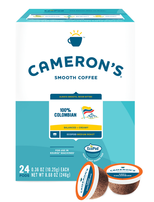 Cameron's Coffee 100% Colombian K-cup Coffee Pods, Medium Roast, 100% Colombian, 24 Count For Keurig Brewers