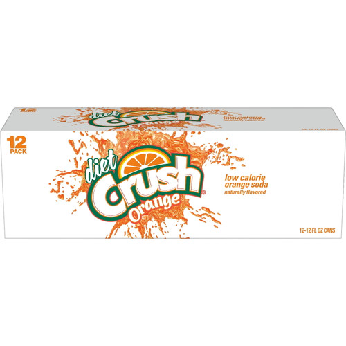 Crush Diet Orange Soda, 12 Fl Oz, 12 Count