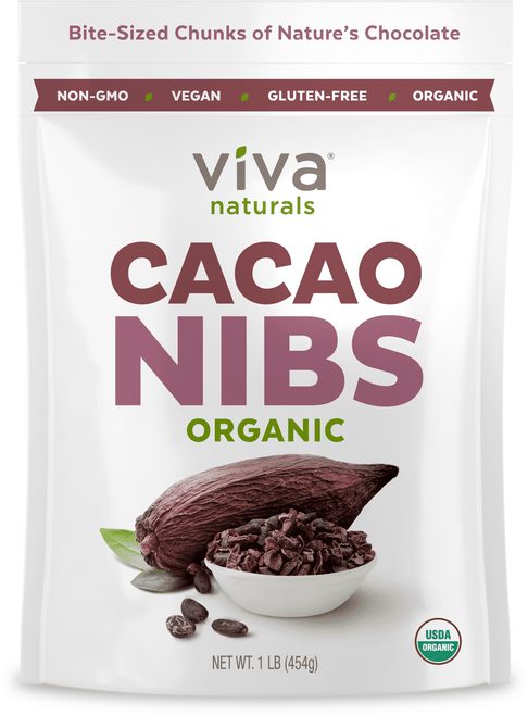 Viva Naturals Organic Cacao Nibs, Whole Bean Coffee, 1 Lb