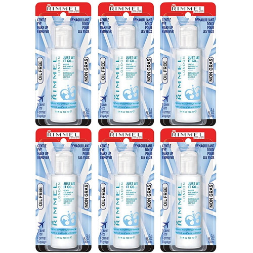 (6 Pack) Rimmel Eye Makeup Remover, 3.40 Fluid Ounce